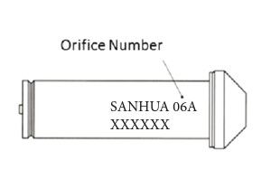 ORIFICE SANHUA T2 SERIES NO. 0X